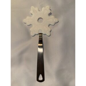 Tovolo Snowflake Holiday Flexible Spatula Stainless Silicone Nonstick 11"